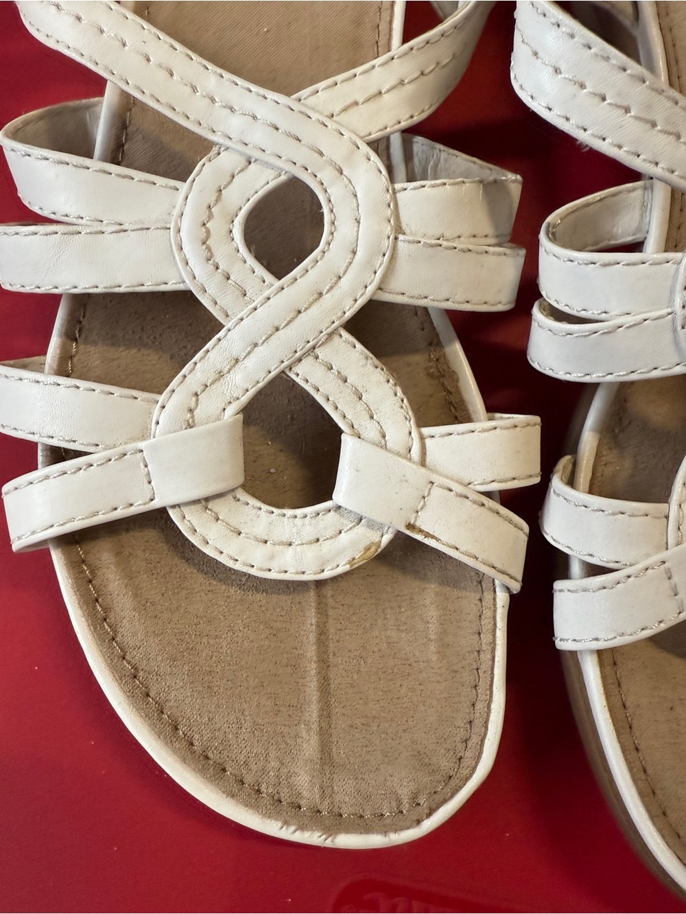 Yuu Women's White Strappy Comfort Sandals Women’s SZ 8 - Picture 4 of 12
